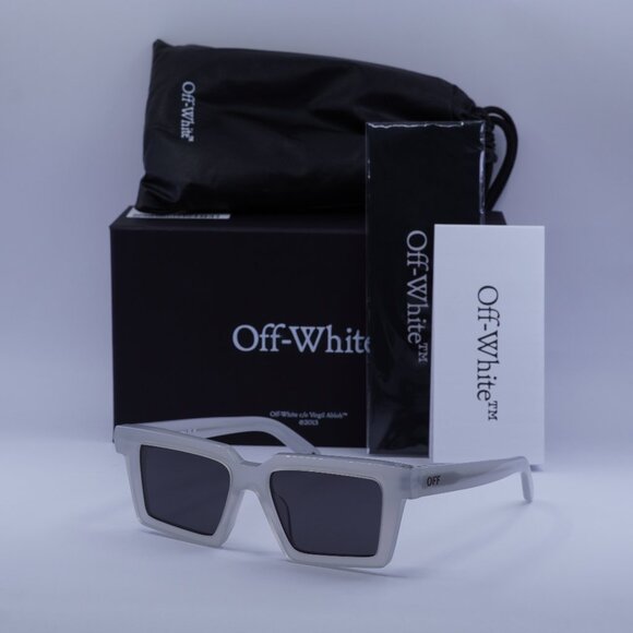 Off-White OERI142 WINDSOR 0907 Square Sunglasses – Shiny Grey